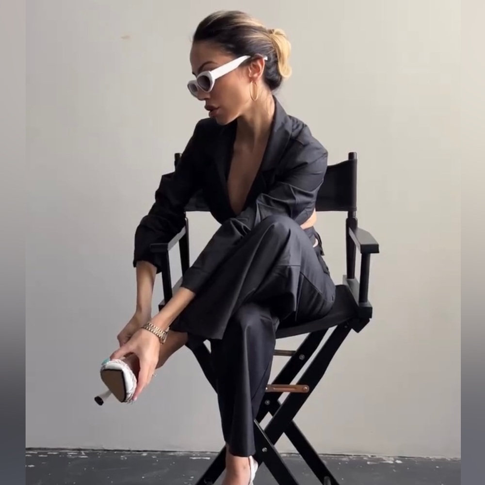 Bardot Wrap Front Pants in Charcoal